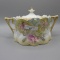 UM RS Prussia lily mold cracker jar w/ gold domes and roses decor