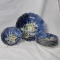 RSG Steeple mark rosebud mold 7pc cobalt & floral berry set w/ strappy flow