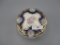 RS Prussia medallion old stemmed covered box w/ cobalt and medallions of co