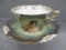 UM RS Prussia  lily mold tiffany finish coffee cup and saucer w/ Recaimer p