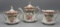 UM RS Prussia reticulated floral 3 pc teaset with gold background. RARE