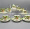 Early Years toy childs teaset w/ gold stenciling and handpainted florals,