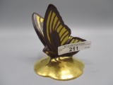 ES Germany painted Moth place cardholder- RARE