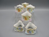 Set of 6 Early Years hand painted napkin rings- RARE  Mold OM 17C