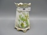 RS Prussia satin hat pin holder w/ easter lily decor