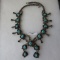 Sterling & turquoise squashblossom necklace