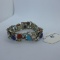 Sterling Bracelet w/ multi-color stones