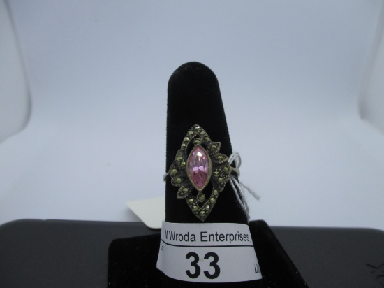 Ring-Sterling & marcasite-size 8