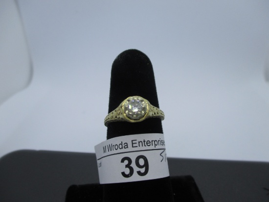 Ring-14K diamond, size 6.25