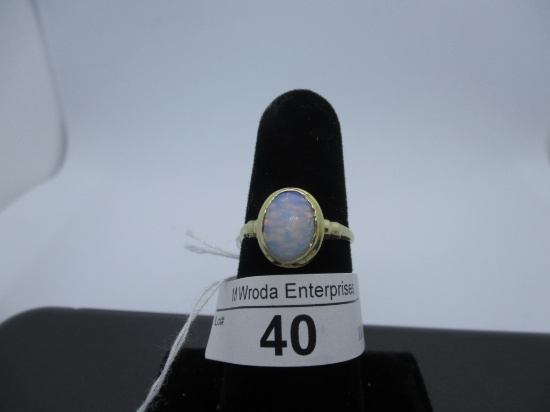 Ring-10K opal, size 6.25