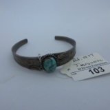 1917 turquoise & sterling bracelet