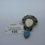 Sajen .925 sterling & turquoise pendent