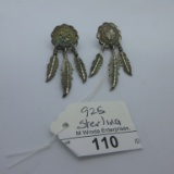 Earrings-.925 sterling, Southwestern Indian