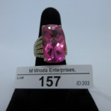 14K Gold Ring w/ Pink Tourmaline Size 8.5