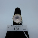 10K ROse Gold Quartz ring size 7.25