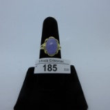 10K Gold Ring w/ Purple moonstone Size 8