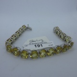 Sterling bracelet  w/ gem stones