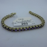 14K Gold bracelet w/ Amethyst
