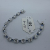 Sterling bracelet w/ gemstones