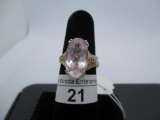 Ring-14K pink stone?, size 7