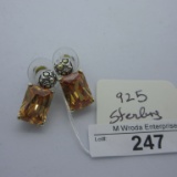 Pair Sterling Earrings