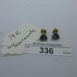 14K Gold Tanzanite earrings