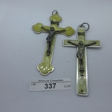 2 Crucifix as shown  Approx 4.5