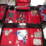 Assorted Costume Jewelry as shown EVERYTHING IN JEWELRY BOX AND BOX