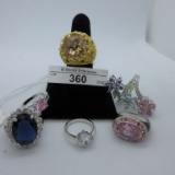 Assorted Costume Jewelry as shown - Rings