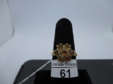 Ring-10K citrine, size 8.25