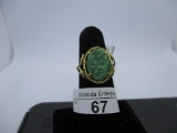 Ring-14K jade, size 6