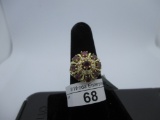 Ring-14K ruby/diamonds?, size 9.25