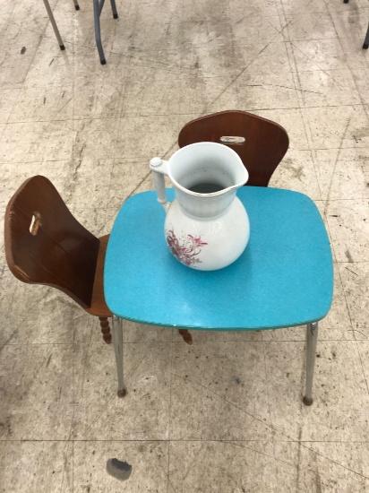 Childs table,Chairs,Pitcher