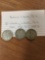 Silver Liberty Half Dollars (3)