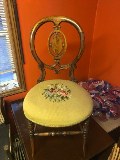 Antique Needle point Chair