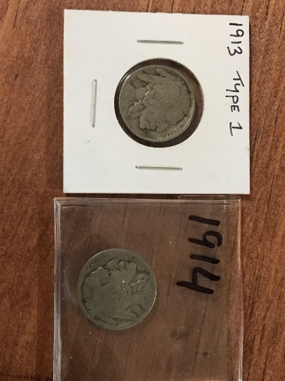 Buffalo Nickles. (2)