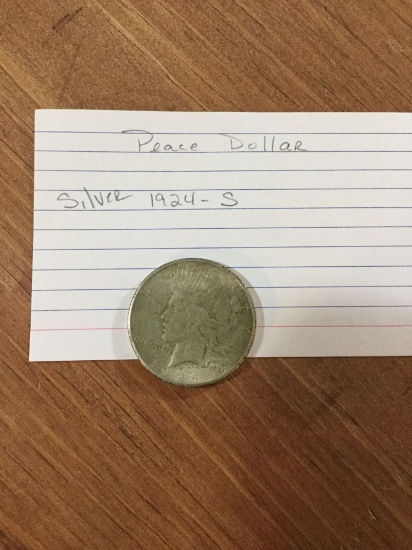 Peace Dollar- Silver. 1924-S