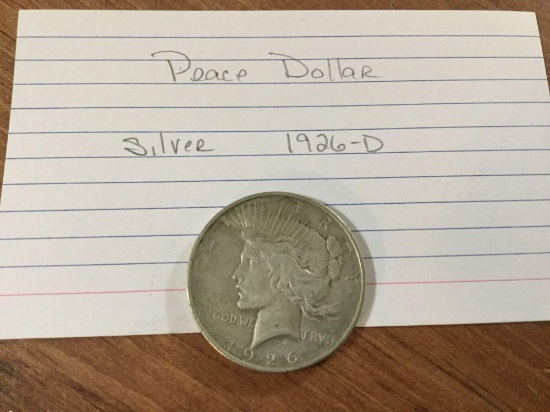 Peace Dollar -Silver. 1926-D