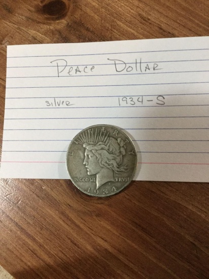 Peace Dollar Silver 1934-S