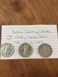 Silver Walking Half Dollars (3)