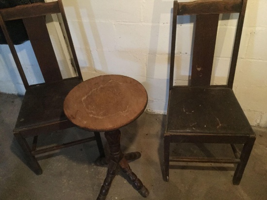 Old Chairs And Stand