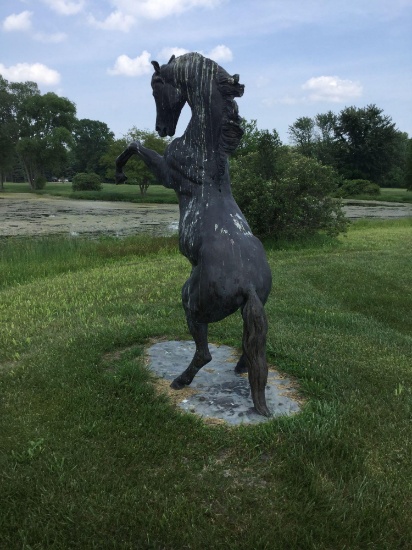 Bronze Rearing Horse