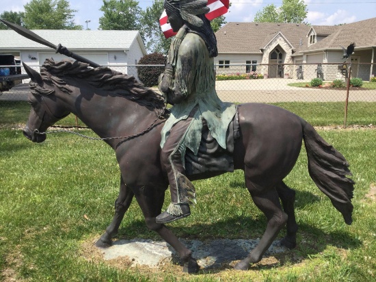 Bronze Indian on Horse