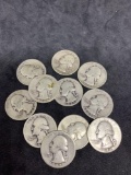 1940's Silver Quarters.
