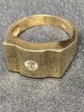 14K Gold Men's Ring with Diamond