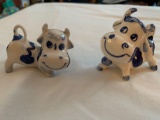 Vintage White and Blue Porcelain Cows