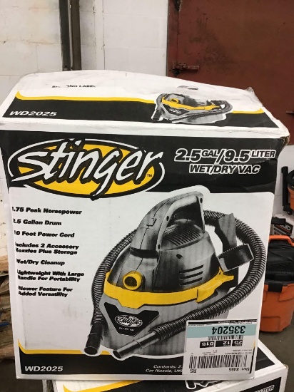Stinger wet dry vac