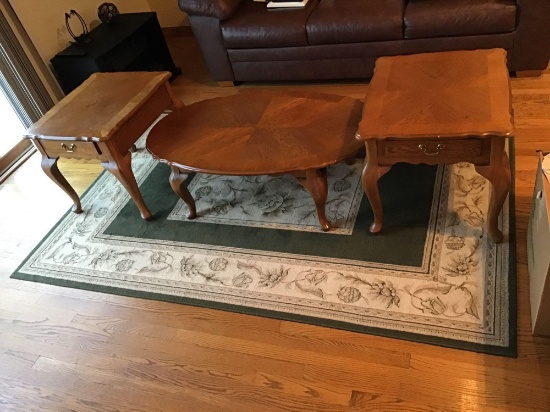 Coffee table and end tables