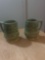 Green Pottery Mugs