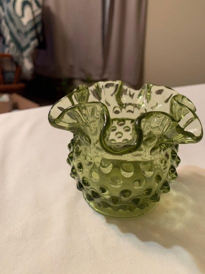 Green Fenton Hobnail